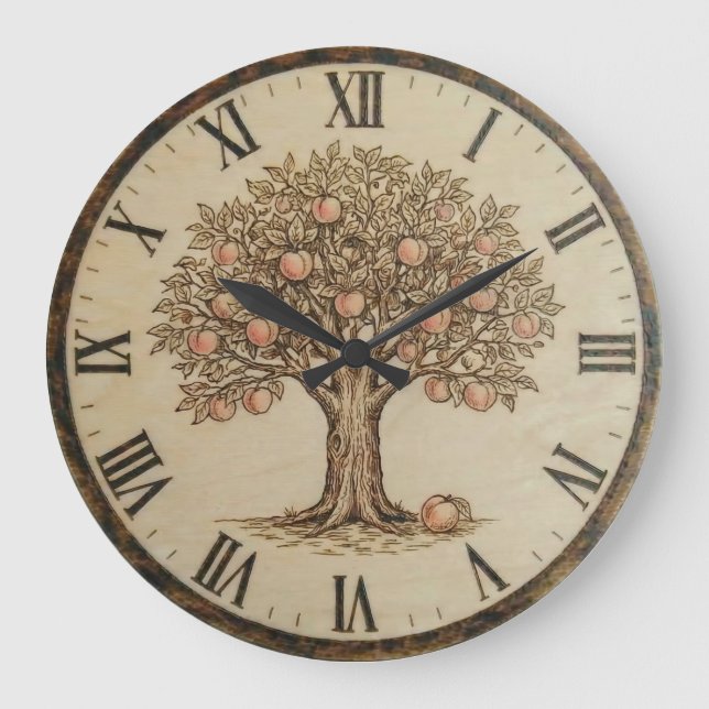 Relógio Grande Peach Tree Wall Clock  (Frente)