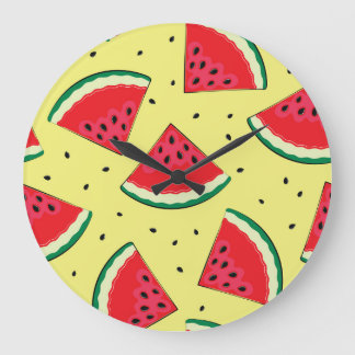 Relógio Grande Peças de melancia: Padrão Amarelo de Verão