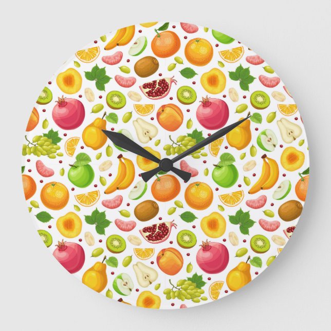 Relógio Grande Pedaço de Fruta (Frente)