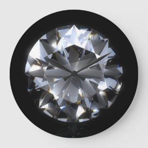 Relógio Grande Pedra de diamante: faísca do espaço negro.