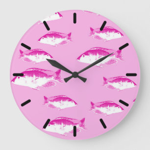Relógio Grande Peixe rosa