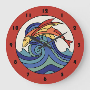 Relógio Grande Peixe Voador Azulejo da Ilha da Catalunha