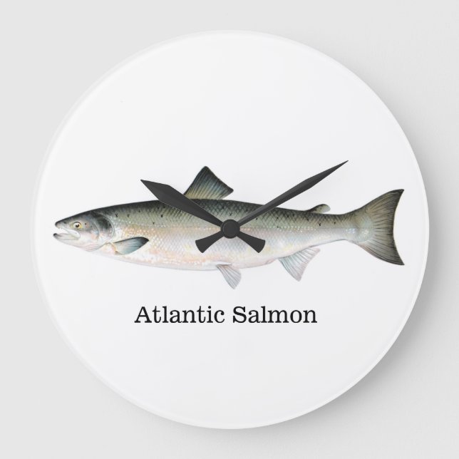 Relógio Grande Peixes dos salmões atlânticos (Frente)