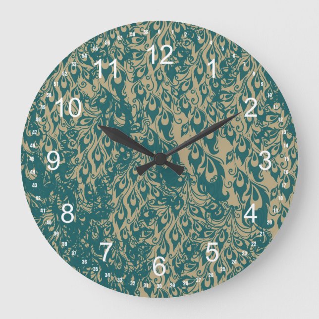 Relógio Grande Penas de Peacock (Frente)