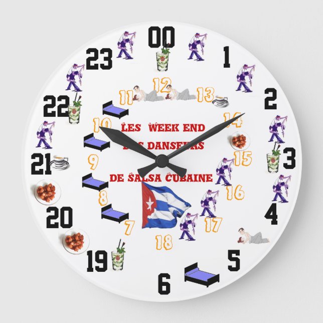 Relógio Grande Pendule Humoristique des semanais (Frente)