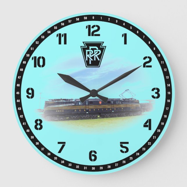Relógio Grande Pennsylvania Railroad GG-1 #4800 Side View (Frente)