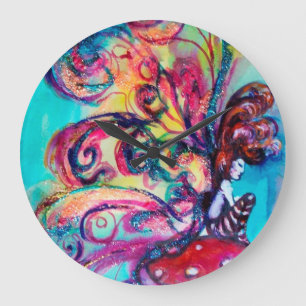 RELÓGIO GRANDE PEQUENO ELF DE COGUMELOS