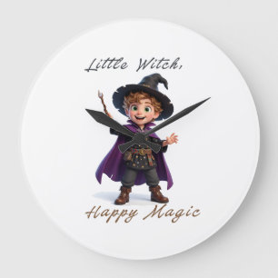 Relógio Grande Pequeno Menino Feiticeiro Grande Magia Fofo Hallow