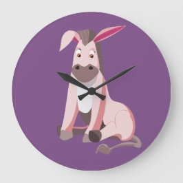 Relógio Grande Pequeno Pink Donkey