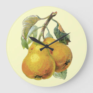 Relógio Grande Peras pintadas à mão - Decor sertanejo francês