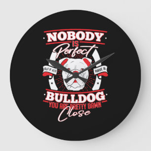 Relógio Grande Perfeição do Bulldog Amor Canino