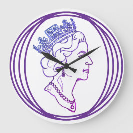 Relógio Grande Perfil da Rainha Elizabeth