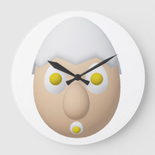 Relógio Grande Personagem de Ovo Excêntrico RG & RA Design Fofo