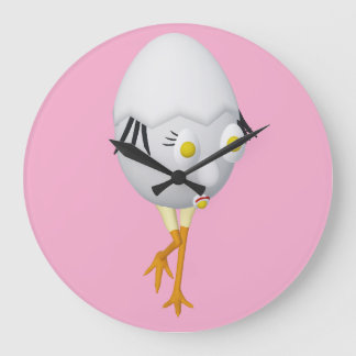 Relógio Grande Personagem de Ovo Excêntrico RG & RA Design Fofo
