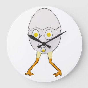 Relógio Grande Personagem de Ovo Excêntrico RG & RA Design Fofo