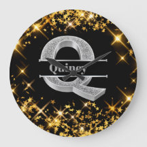 Personalizado Q Monograma Inicial do Prata Seu Nom