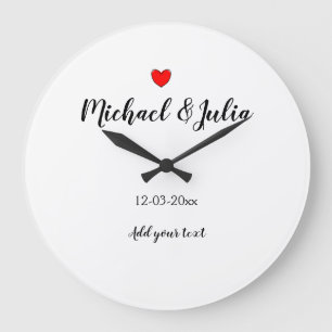 Relógio Grande personalizado simples minimal adicione seu nome an