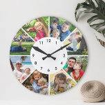 Relógio Grande Personalizar Filhos Personalizados da Família Amig<br><div class="desc">Crie seu próprio relógio personalizado de 8 fotos com suas imagens personalizadas.</div>