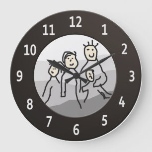 Relógio Grande Personalizar Foto Personalizada Com Quadro Preto R