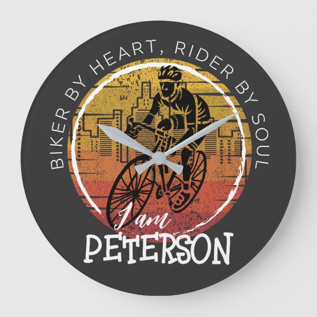 Relógio Grande Personalize o seu design do CYCLING (Frente)