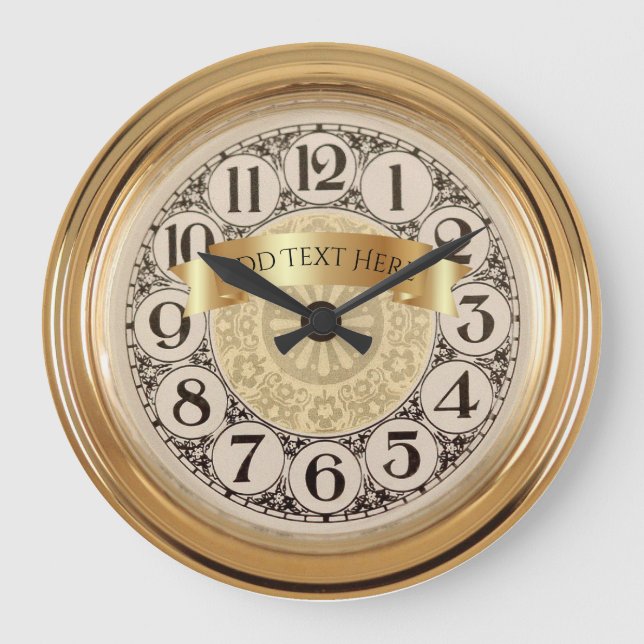 Relógio Grande Personalized Anniversary Wall Clock (Frente)