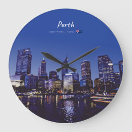 Relógio Grande Perth, Austrália - Silhueta da Cidade à Noite