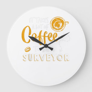 Relógio Grande Pesquisa Engraçada de Lover no Café ou Construç