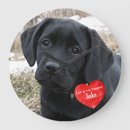 Relógio Grande Pet Photo Memorial - Add Your Photo - Dog Photo