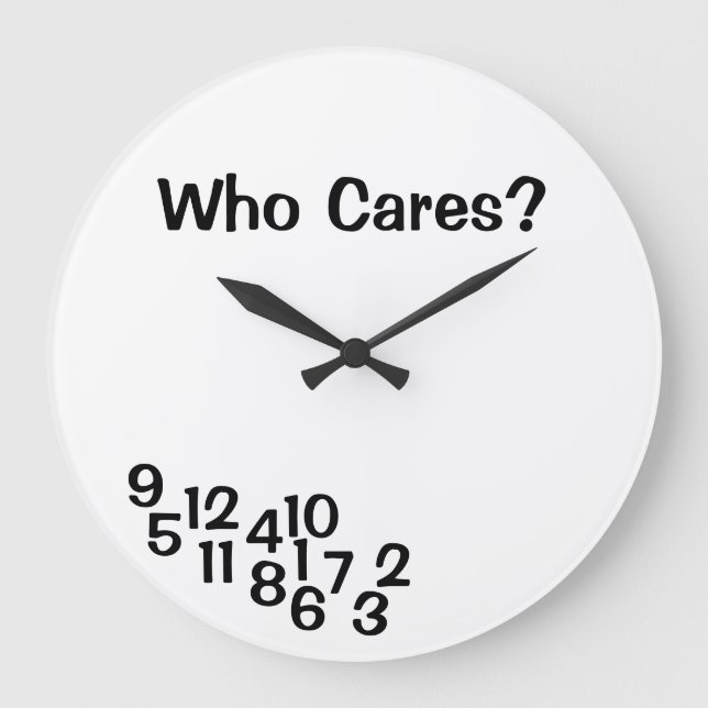 Relógio Grande Piada Clocks Jumbled Numbers Piada Clock (Frente)