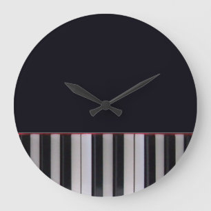 Relógio Grande Piano Keys Clock by Leslie Harlow