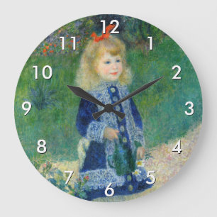 Relógio Grande Pierre-Auguste Renoir - Uma Menina com um Regador