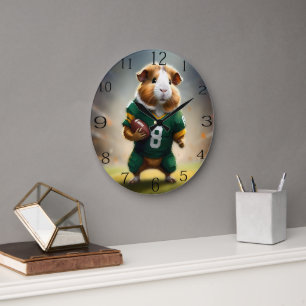 Relógio Grande Pigskin Prodigy: A Quarterback do Porco da Guiné