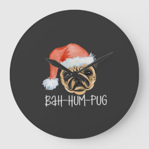 Relógio Grande Pijama Oversized Natal Mãe Pai Cachorro Pug Engraç