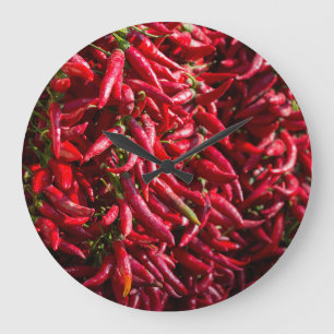 Relógio Grande Pimenta Vermelha Picante Na Cidade De Kalocsa