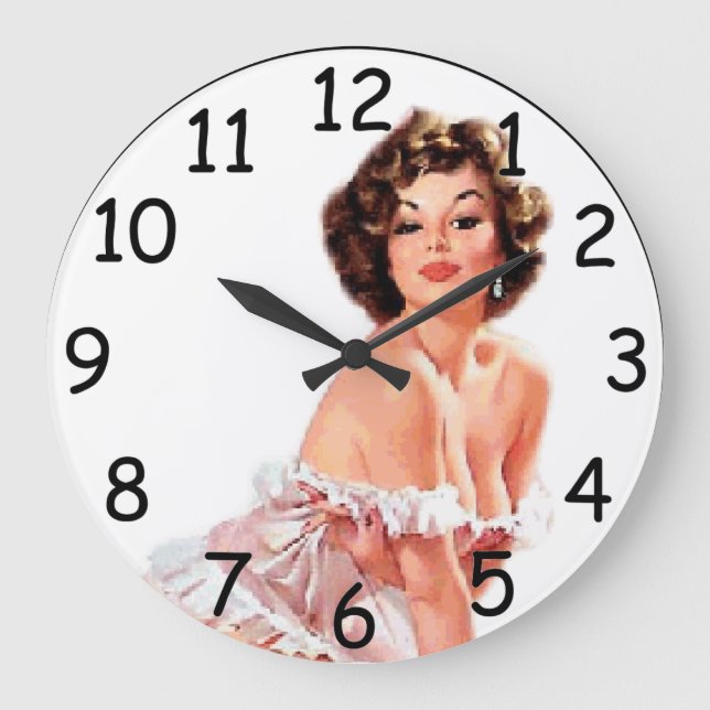 Relógio Grande Pin Up SweetHeart Clock (Frente)