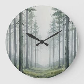 Relógio Grande Pine Forest Wall Clock - Calma Design