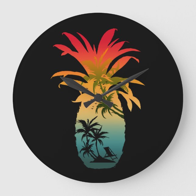 RELÓGIO GRANDE PINEAPPLE SUNSET (Frente)