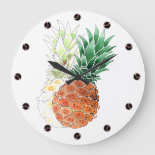Relógio Grande Pineapple, watercolor .