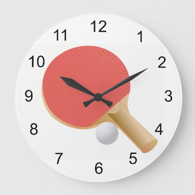 Relógio Grande Ping Pong - Mesa Design Wall Clock (Frente)