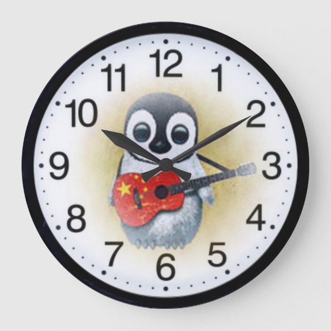 Relógio Grande Pinguin retro (Frente)