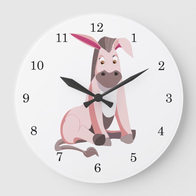 Relógio Grande Pink Donkey (Frente)
