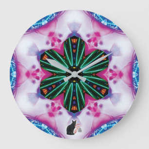 Relógio Grande Pinkie Kaleidoscópio