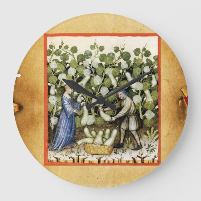 RELÓGIO GRANDE PINTOS DE PARCHE DE COLHEITA ANTIQUÁTICA (Frente)