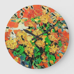 Relógio Grande Pintura A Óleo Retro: Monet Van Gogh