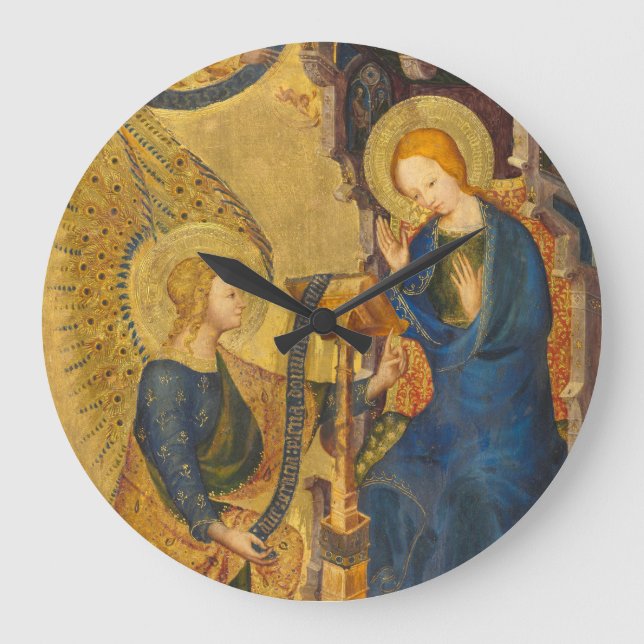 Relógio Grande Pintura de Gabriel e Maria (Frente)
