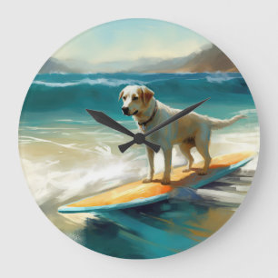 Relógio Grande Pintura de Surf na Praia do Pastor da Anatólia