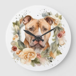 Relógio Grande Pitmanteiga da Festa de Natal Cãozinho Festivo