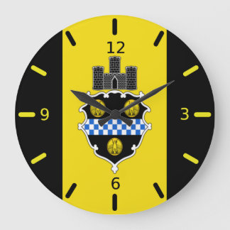 Relógio Grande Pittsburgh (Pennsylvania) flag Large Clock