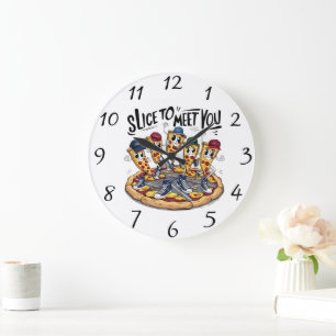 Relógio Grande Pizza Party