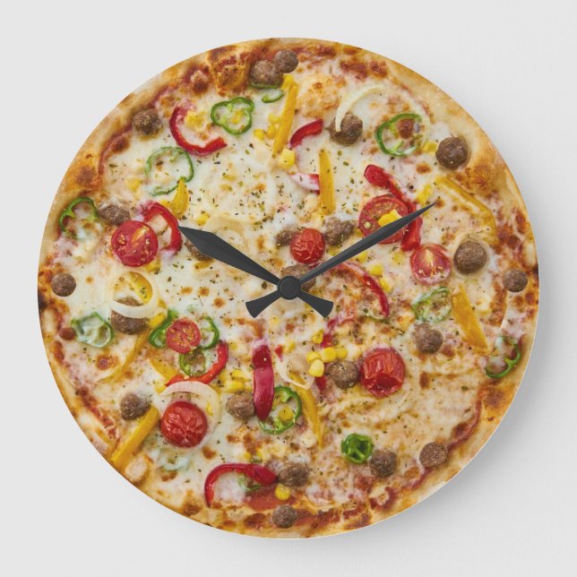 Relógio Grande Pizza Wall Clock (Frente)